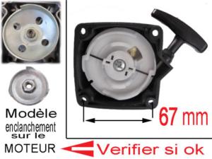 Lanceur complet pour débroussailleuse, moteur de 30 à 52 cc