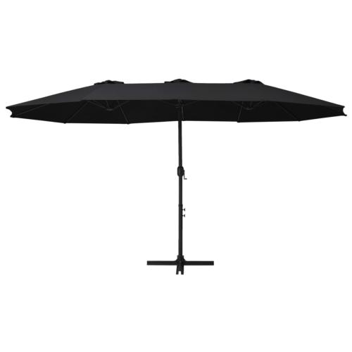 PARASOL géant Aluminium, 270 x 460 cm, noir
