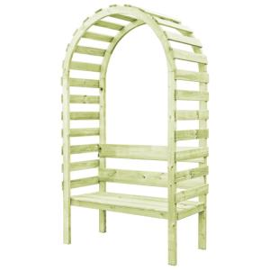 PERGOLA en bois FSC, 130 x 230 cm, avec banc