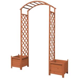 PERGOLA en bois avec bacs à plantes, 4 coloris