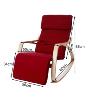 Rocking Chair moderne, avec repose-pieds, crème
