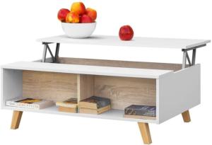 TABLE basse, 100 x 65 cm, plateau relevable, 5 coloris, modèle THALES