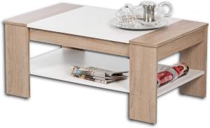 TABLE basse en bois beige/blanc, 100 cm, avec tiroir, modèle BERLIN 