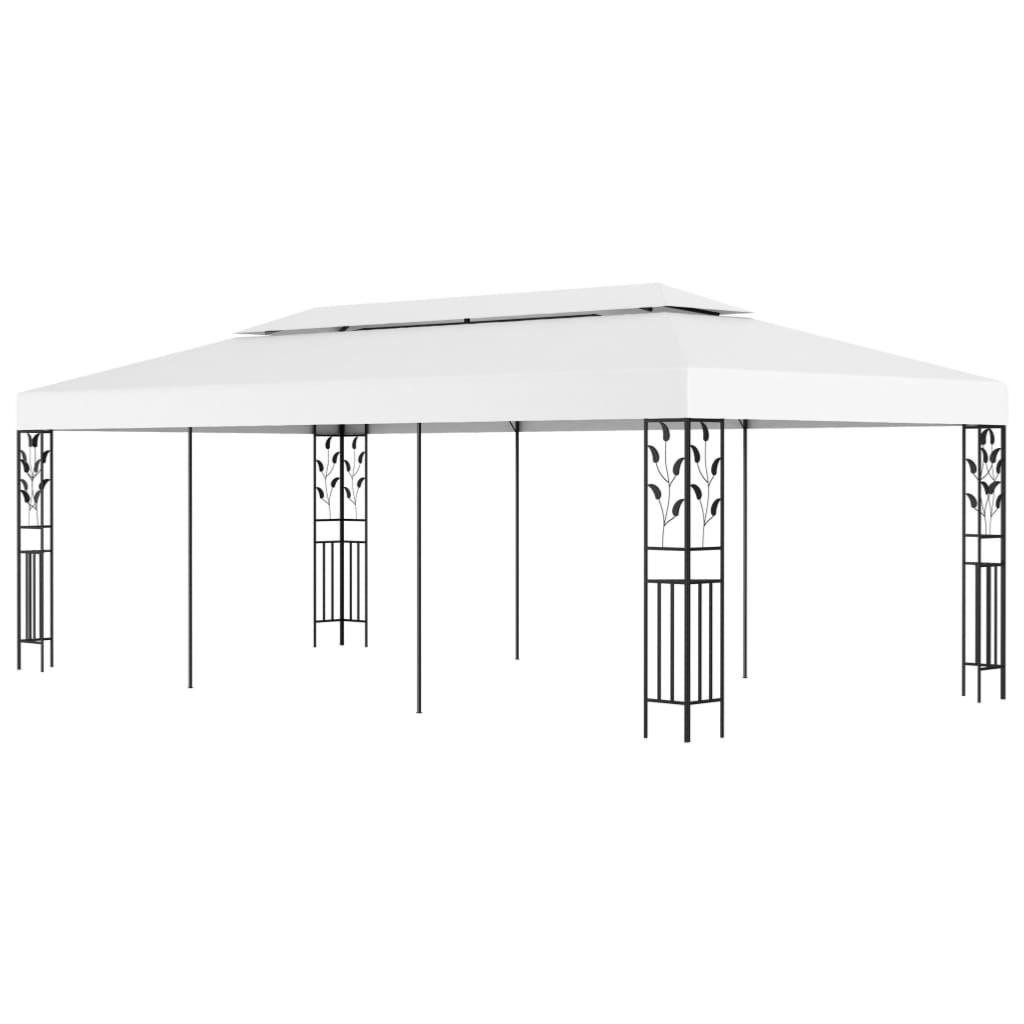 Tonnelle de Jardin 3 x 6 M Blanche - Tonnelle Pliante 160 g/m²