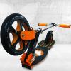 Trottinette design, pliable, orange et noir