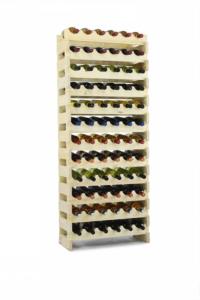 CASIER A VIN, largeur 65 cm, bois massif naturel, 72 bouteilles
