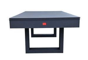 Table BILLARD/ping-pong, XXL 230 cm, gris, avec plateau salle à manger.