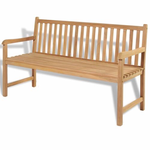 Banc de jardin 150 cm, teck massif