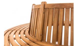 BANC de jardin circulaire, tour d'arbre teck, 200 cm