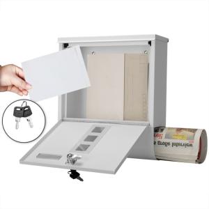 BOITE aux LETTRES inox +  compartiment pour journal, blanche