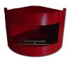 CHEMINEE d'angle BIO-ETHANOL modèle MERCURE, rouge