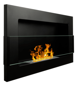 CHEMINEE ETHANOL inox LUXE, 65 cm, noir mat, OKLAHOMA