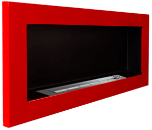 CHEMINEE ETHANOL inox, 90 cm, rouge, COMODORE