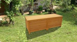 COFFRE DE RANGEMENT en bois massif, 140  cm
