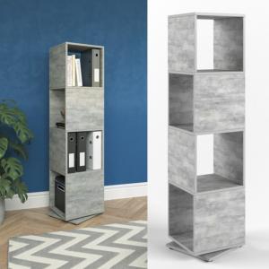 ETAGERE pivotante, 145 cm, gris béton