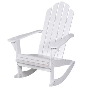 Fauteuil à bascule ALASKA, rocking Chair bois blanc