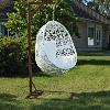 HAMAC de jardin suspendu, support métal, coussins Blanc