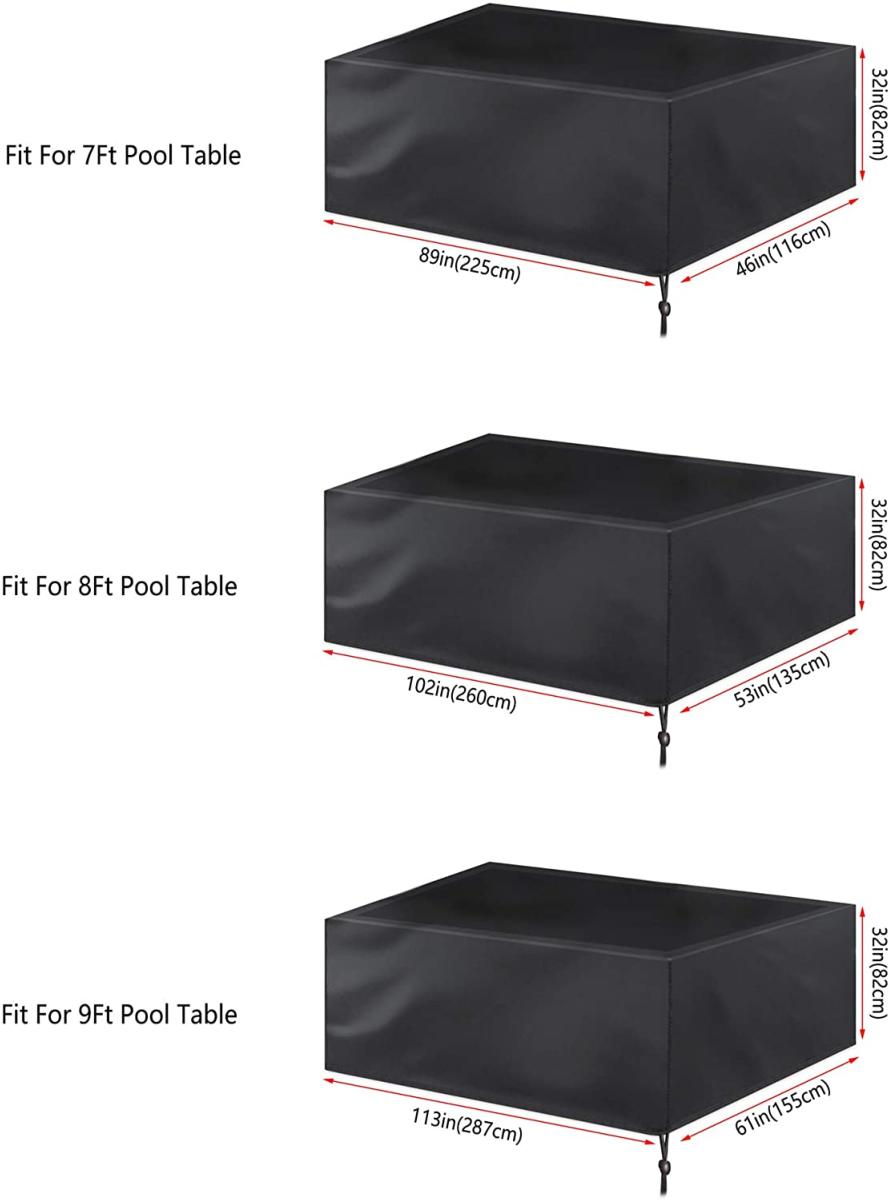 Dranng Housses de Table de Billard,Housse de Table de Billard en Tissu  Oxford 210D imperméable | Protecteur de Meubles d'intérieur et d'extérieur  de