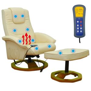 FAUTEUIL MASSAGE électrique, ATHENA, crème