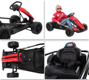 KART drift électrique, 700 watts, pour enfants, rouge/noir