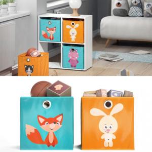 BOITES de rangement pliables pour enfants, lot de 2