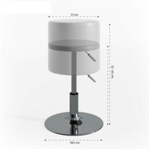 Tabouret réglable, blanc pour meuble coiffeuse