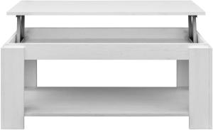 TABLE basse, blanc marbré gris, 100 cm, plateau relevable, GALION