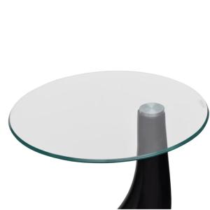 Table basse, verre trempé et fibre de verre, 3 coloris, à l'unité ou par 2