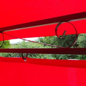 Tonnelle de Jardin 3 x 4 m avec Éclairage LED Solaire et Rideaux