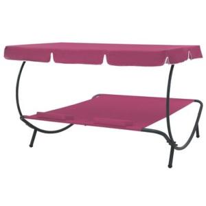 Chaise longue bain de soleil lit de jardin 2 places