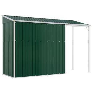 ABRI de jardin, 3,10 m² avec appentis, métal galvanisé, vert