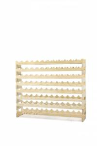 CASIER A VIN, largeur 120 cm, bois massif naturel, 96 bouteilles