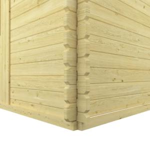 ABRI de jardin, bois massif 44 mm, surface 17 m² avec ou sans plancher, modèle ELION