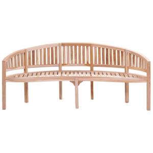 Banc de jardin 200 cm, demi cercle en teck massif