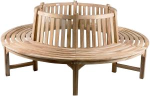 BANC de jardin circulaire, tour d'arbre teck, 220 cm