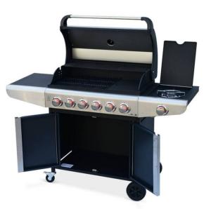 BARBECUE gaz, avec plancha 7 brûleurs inox, modèle CANBERA