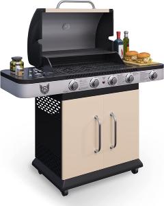 BARBECUE INOX à gaz, qualité PRESTIGE, crème
