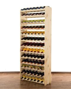 CASIER à VIN en BOIS naturel, 91 bouteilles