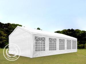 CHAPITEAU BARNUM en Polyéthylène, toile blanc 240 gr/m², 4 x 10 mètres, 6 tailles