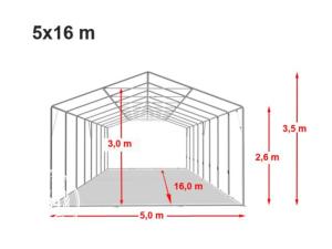 CHAPITEAU PROFESSIONNEL ELITE en PVC blanc, 600 gr, ignifugé