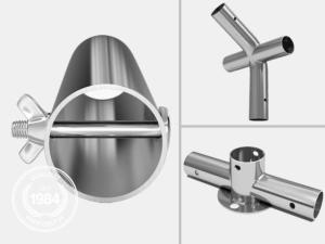 CHAPITEAU PROFESSIONNEL ELITE en PVC blanc, 600 gr, ignifugé, 8x8 mètres