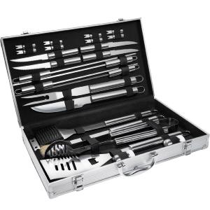 Coffret ustensiles barbecue INOX 25 pièces