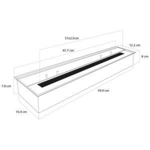 Cheminée bioéthanol murale HORIZON – 136 cm – 8 kW – 3 coloris