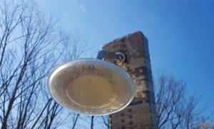 DOUCHE de jardin, éclairage LED et multimédias, noir