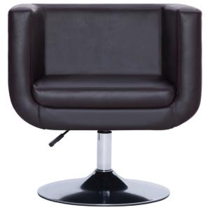Fauteuil Design Club, cuir, marron