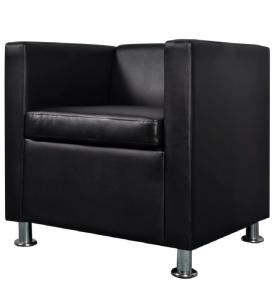 FAUTEUIL DESIGN HAUTE QUALITE CUBE, noir