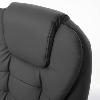 FAUTEUIL BUREAU MASSANT,  cuir noir, 6 points de massage