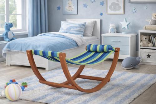 Hamac à bascule enfant bois 115 cm – Intérieur extérieur