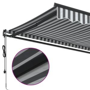 STORE BANNE 600 x 350 cm, motorisé, toile gris/blanc