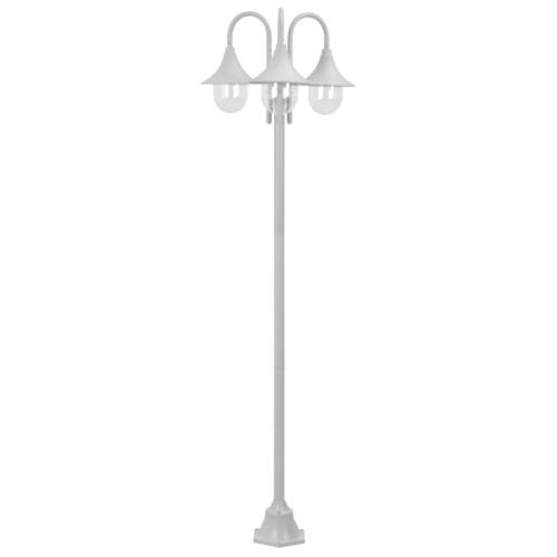 LAMPADAIRE BLANC, lampe jardin extérieur 3 têtes